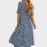 Paula - Elegantné kvetinové šaty z prémiovej tkaniny