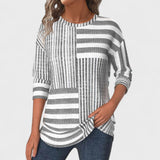 Olga - Prúhovaná blúzka z priedušného materiálu