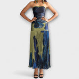 Noelle - Midi šaty bez ramienok