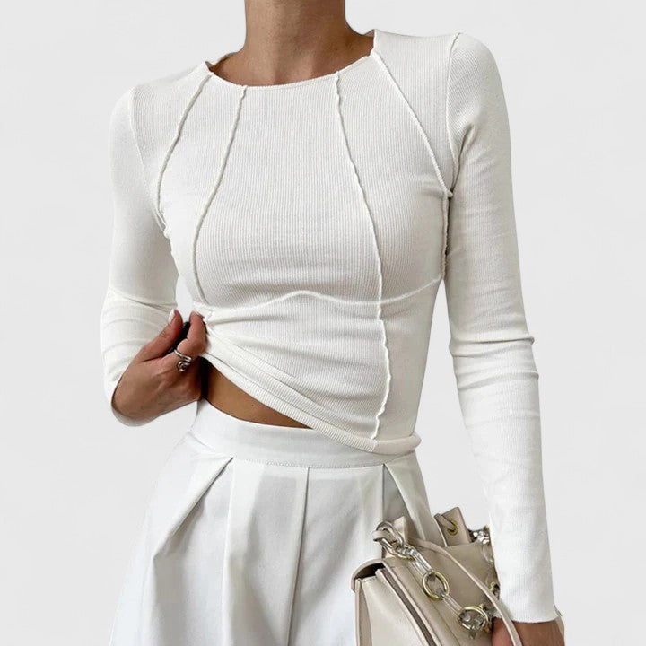 Lara - Pohodlný top s dlhými rukávmi