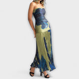 Noelle - Midi šaty bez ramienok