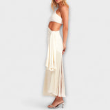 Alice - Očarujúce maxi šaty s výrezmi a třásňami