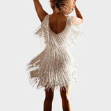 Tasa - Sviatočná mini šaty s třásněmi