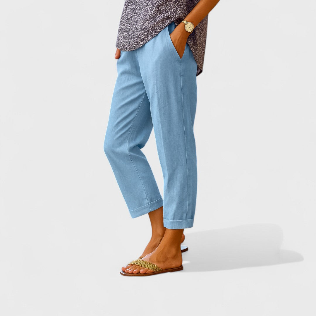 Otýlie - Letné Nohavice z Ľanu a Bavlny