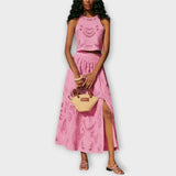 Milla - Ohromujúci čipkový komplet s výrezom