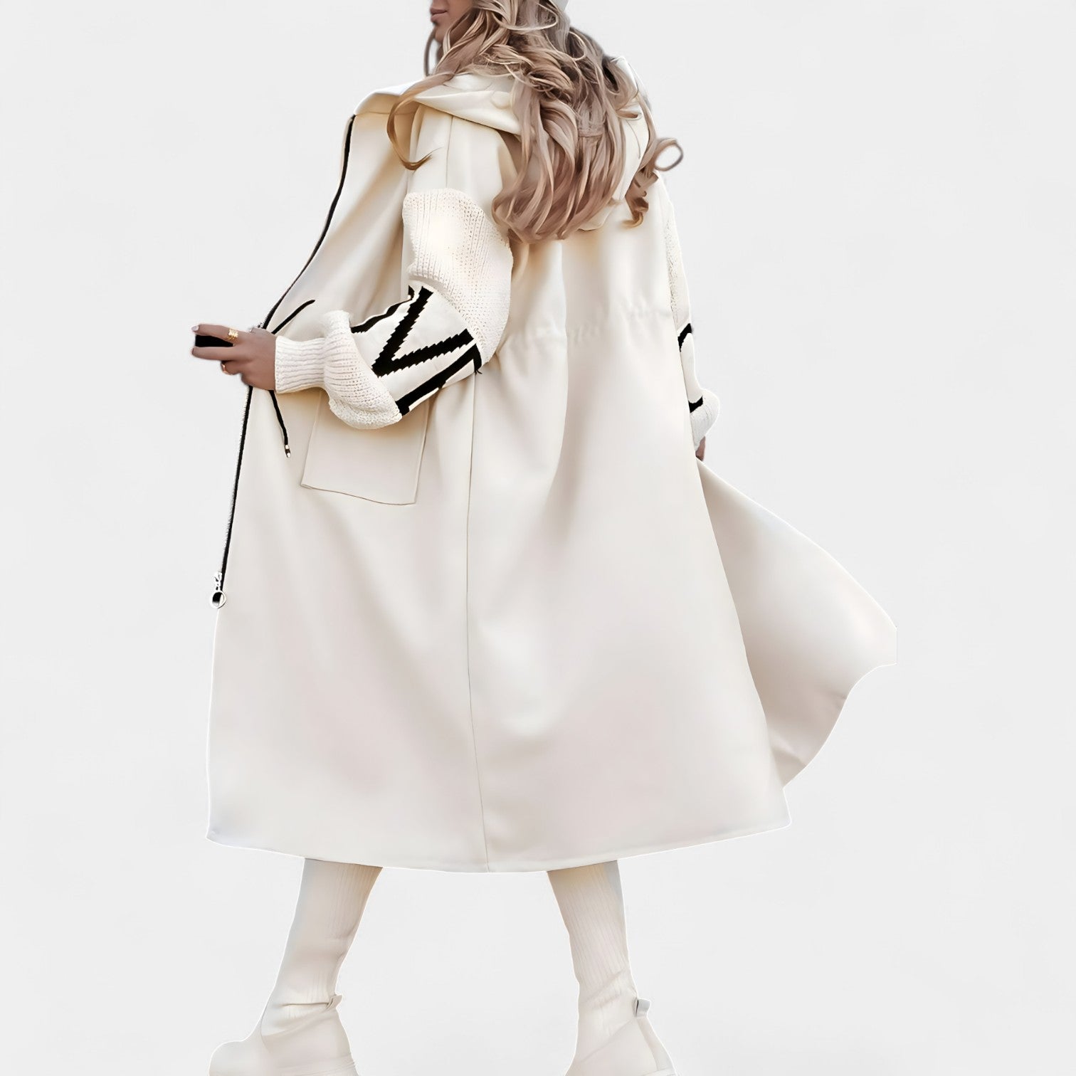 Manca – Elegantný plášťový kardigan s kapucňou