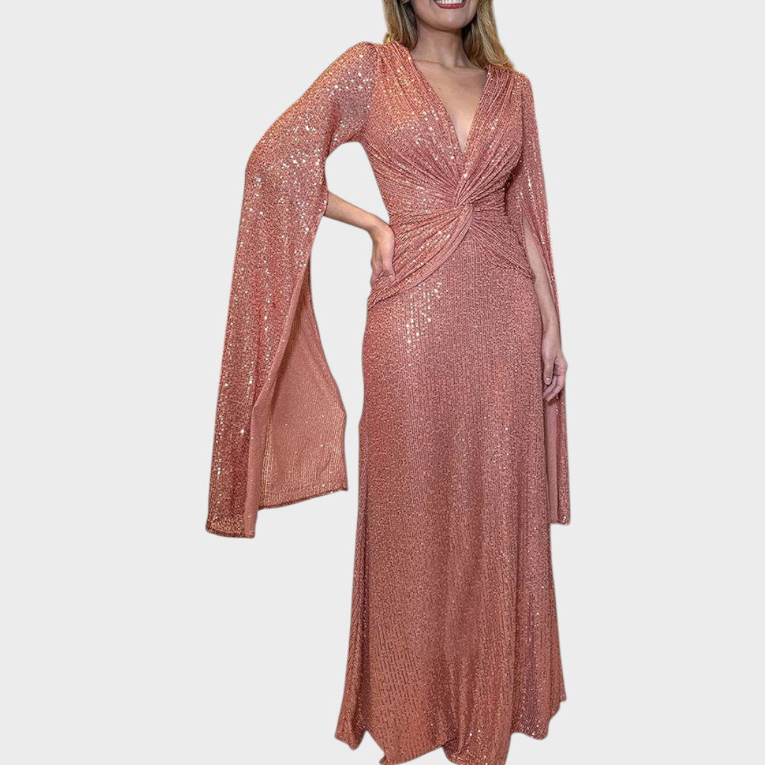 Nerma - Lesklé Maxi Šaty