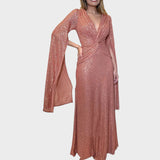 Nerma - Lesklé Maxi Šaty