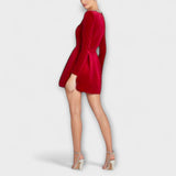 Wren - Sametové mini šaty s ozdobami