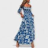 Bella - Šaty s odhalenými ramenami a oceánskymi kvetmi