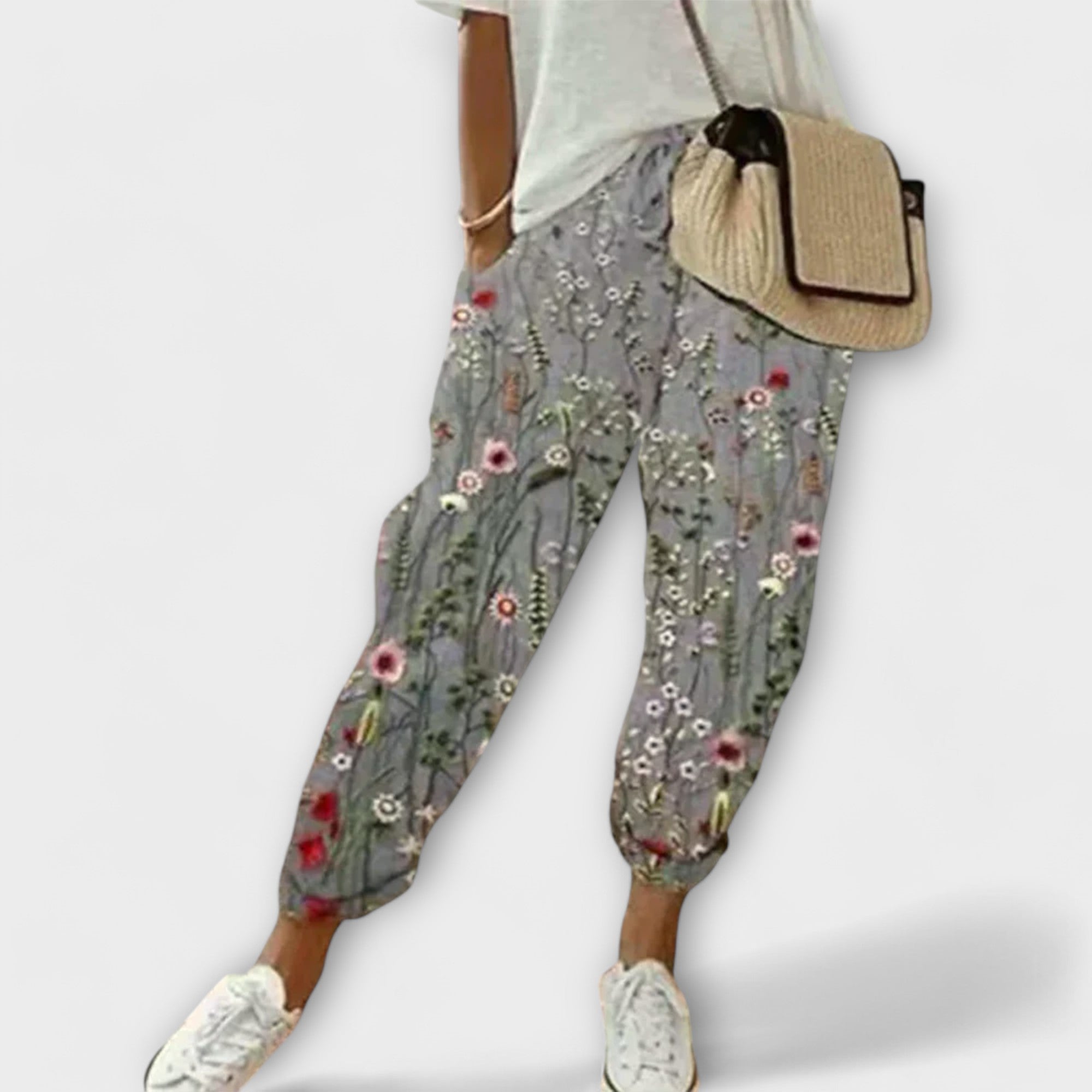 Burga - Pohodlné nohavice z bavlny a ľanu