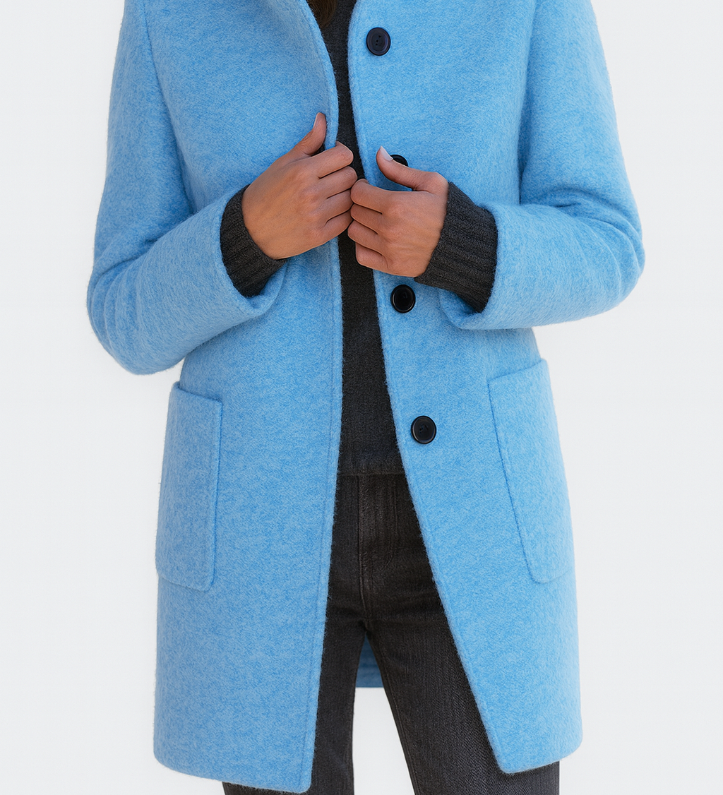 Talia - Dámsky kabát s vysokým golierom