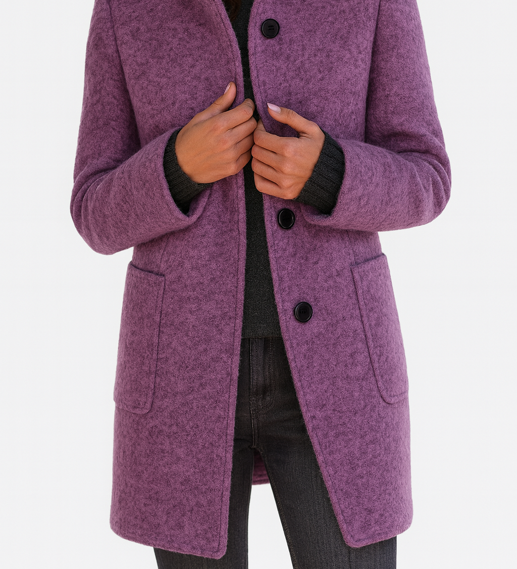 Talia - Dámsky kabát s vysokým golierom