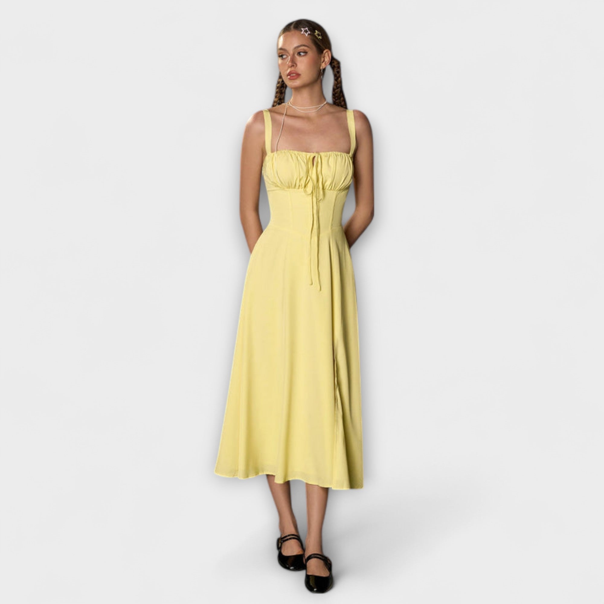 Nádež - Rúžová top sukňa s detailom rozparku