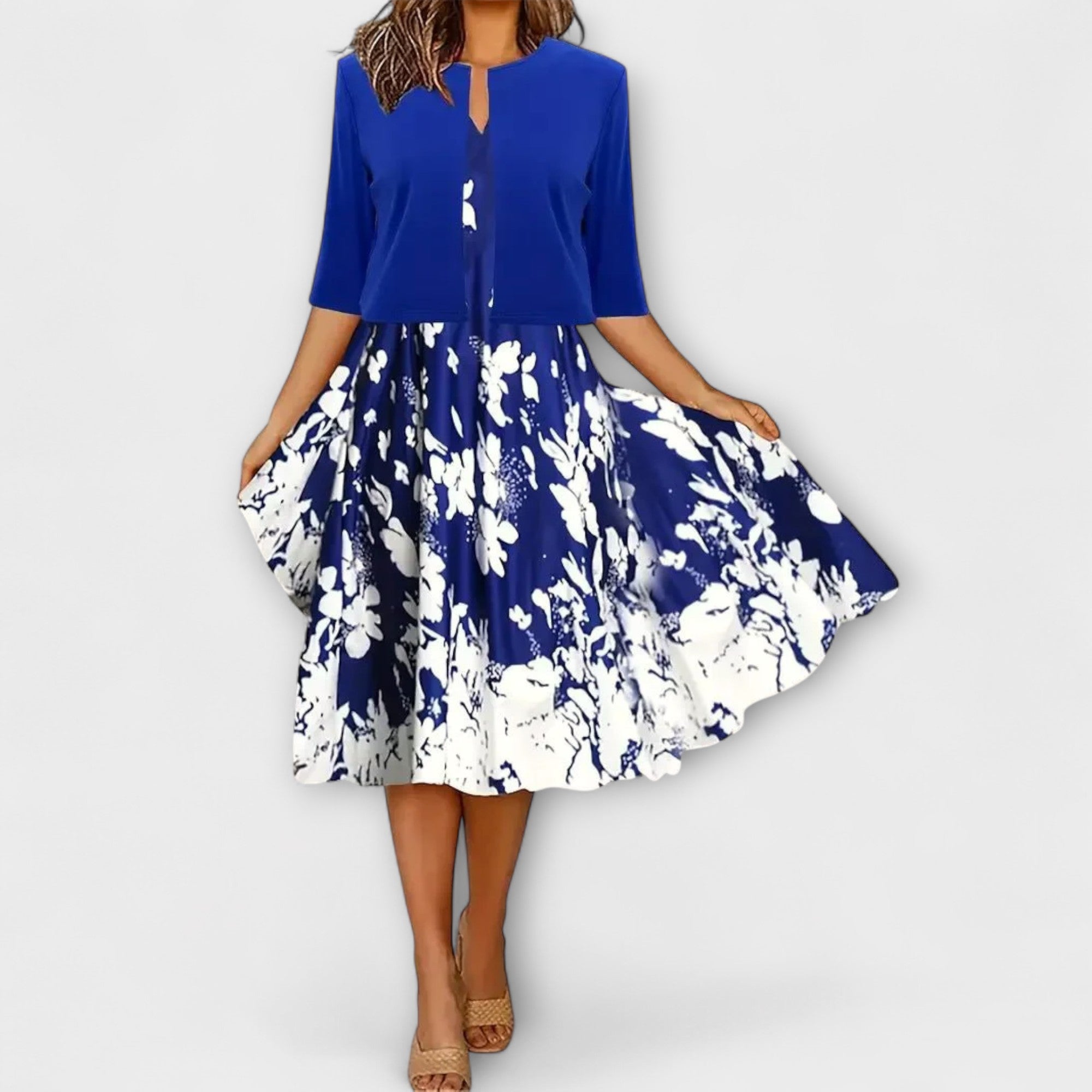 Dámske midi šaty s blazerom