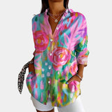 Nika – Letná blúzka s živým potlačou