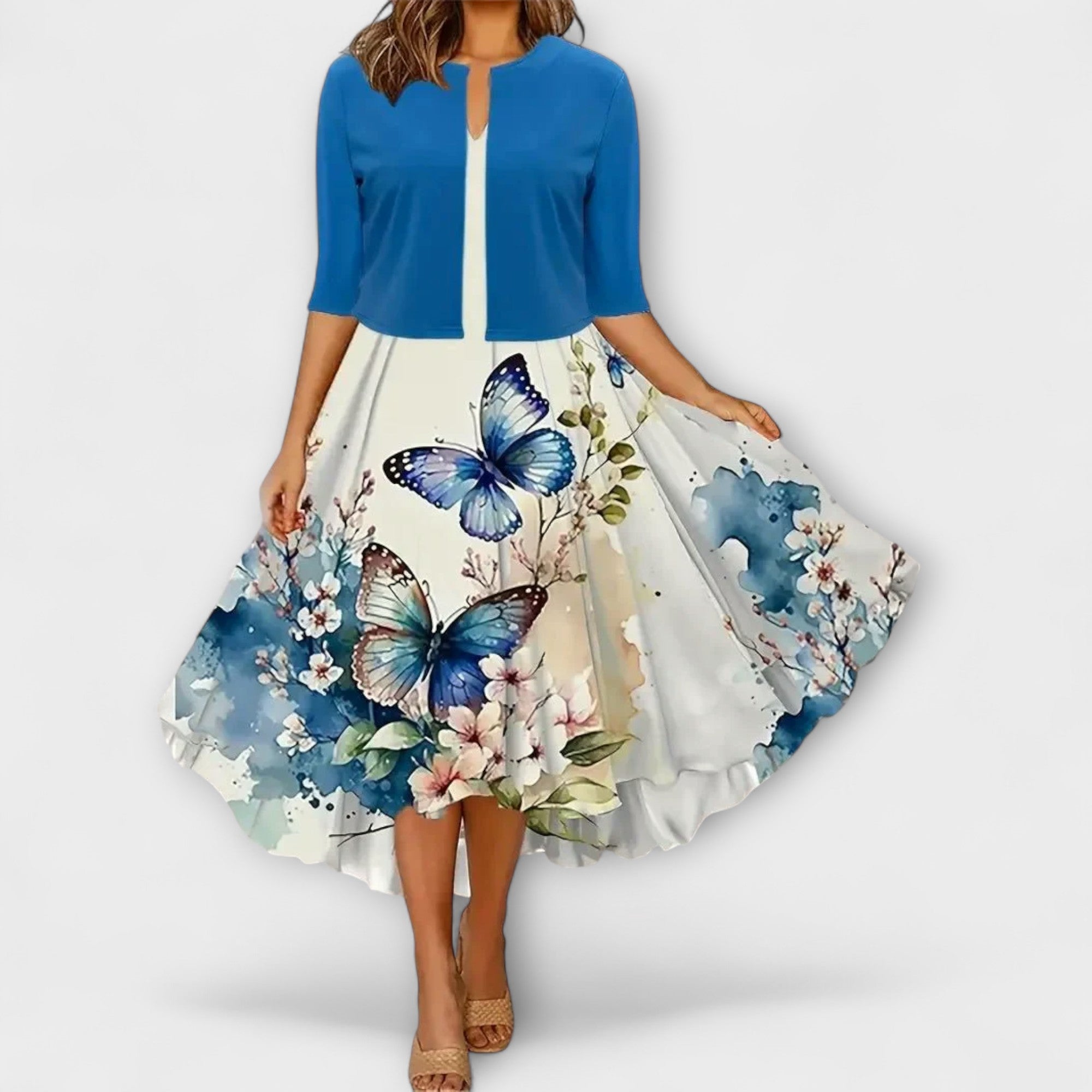 Dámske midi šaty s blazerom