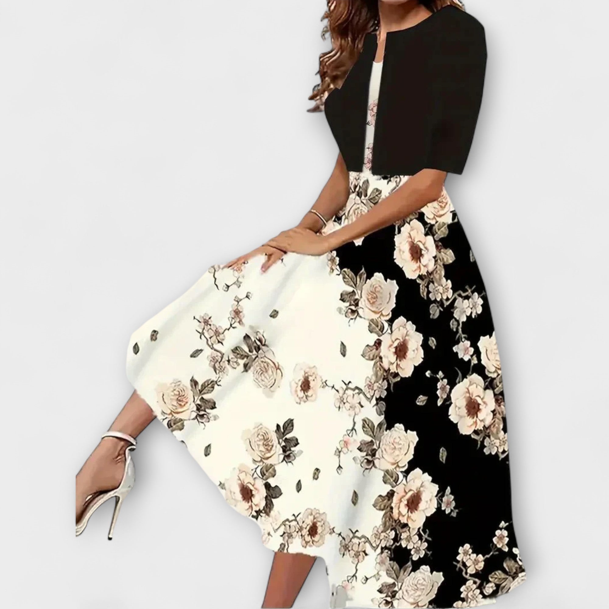 Dámske midi šaty s blazerom