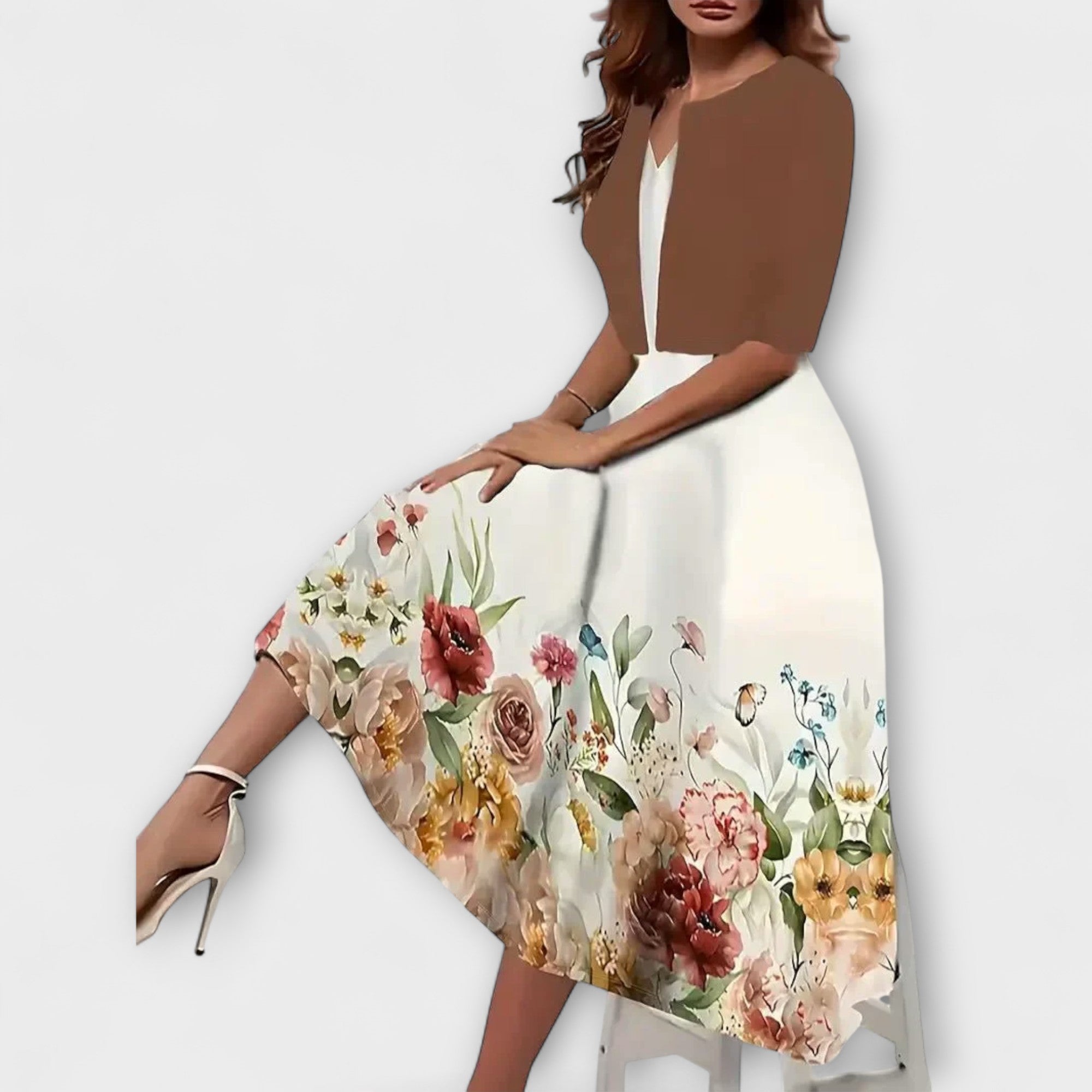 Dámske midi šaty s blazerom