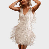 Tasa - Sviatočná mini šaty s třásněmi