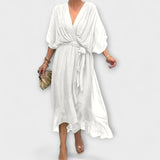 Amoura - Šifónové šaty s V výstrihom