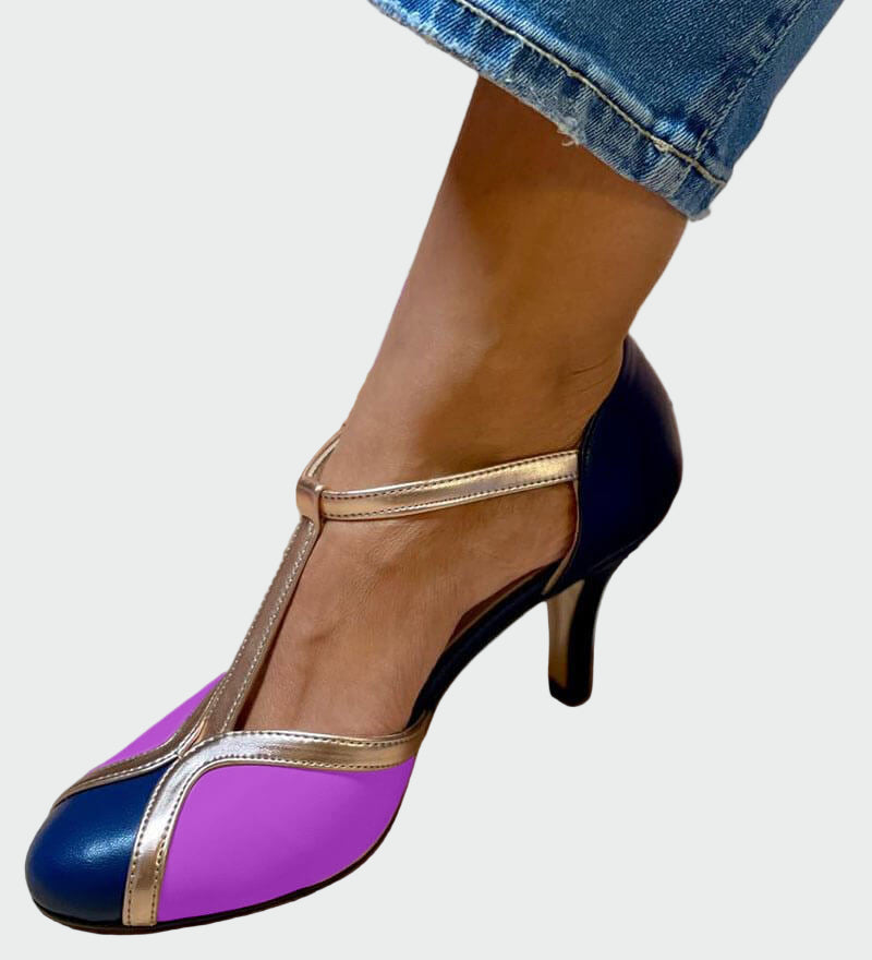 Anna Elegantné RetroSandále StrednáPätaTPásom