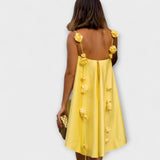 Jordan - Štýlové kvetinové tlačené bezramenné mini šaty