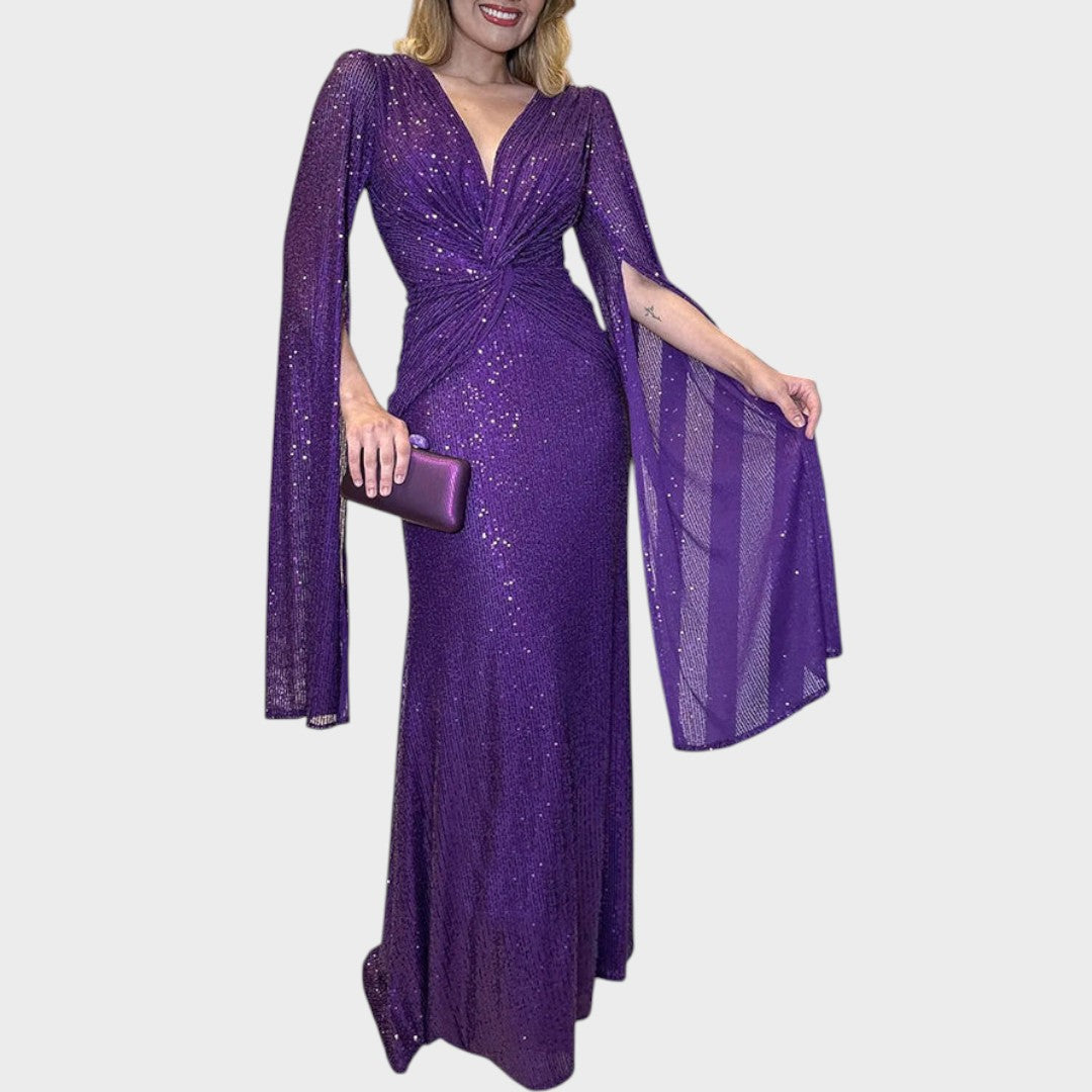 Nerma - Lesklé Maxi Šaty