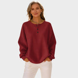 Mia - Pohodlná Henley Mikina