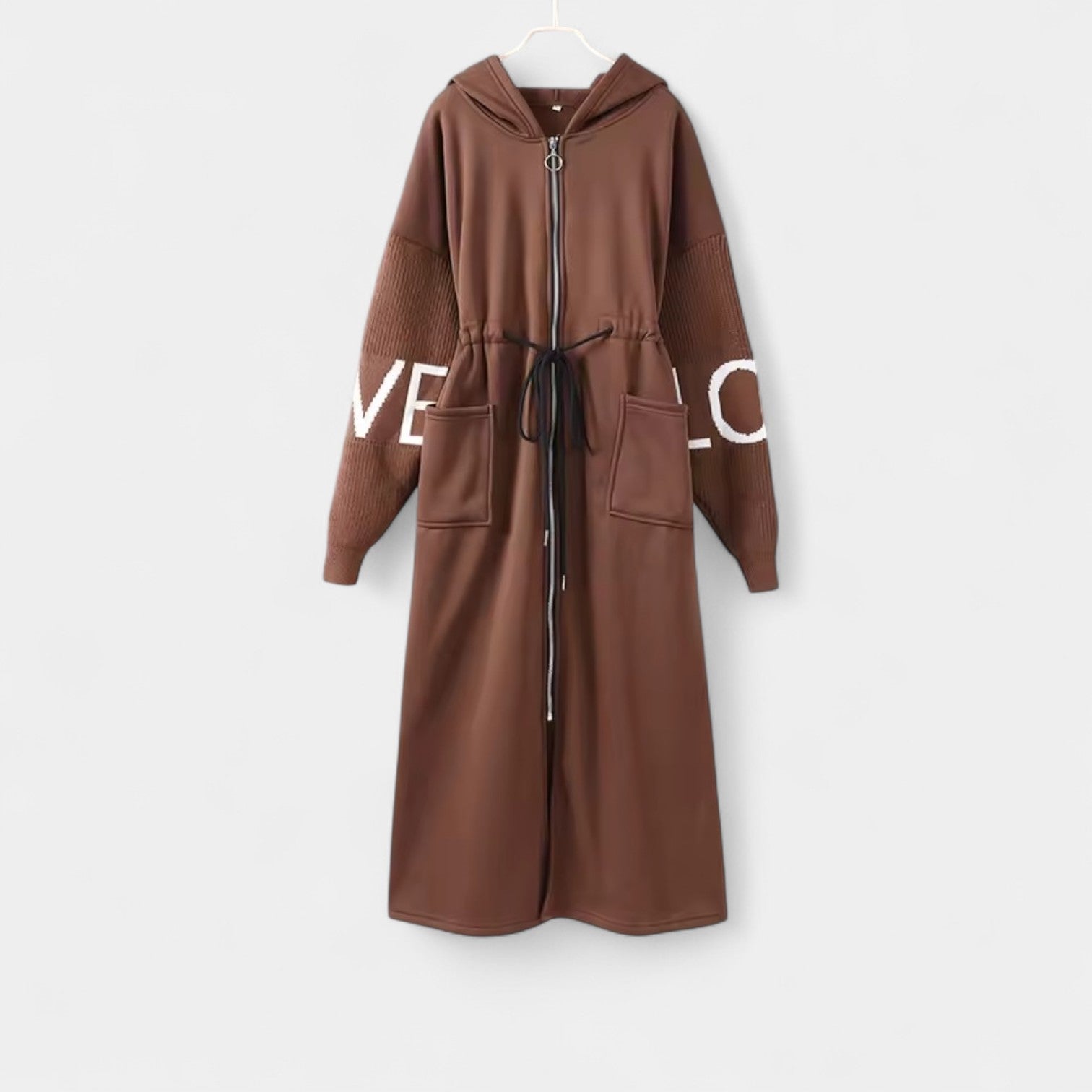 Manca – Elegantný plášťový kardigan s kapucňou