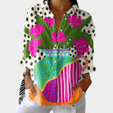 Nika – Letná blúzka s živým potlačou