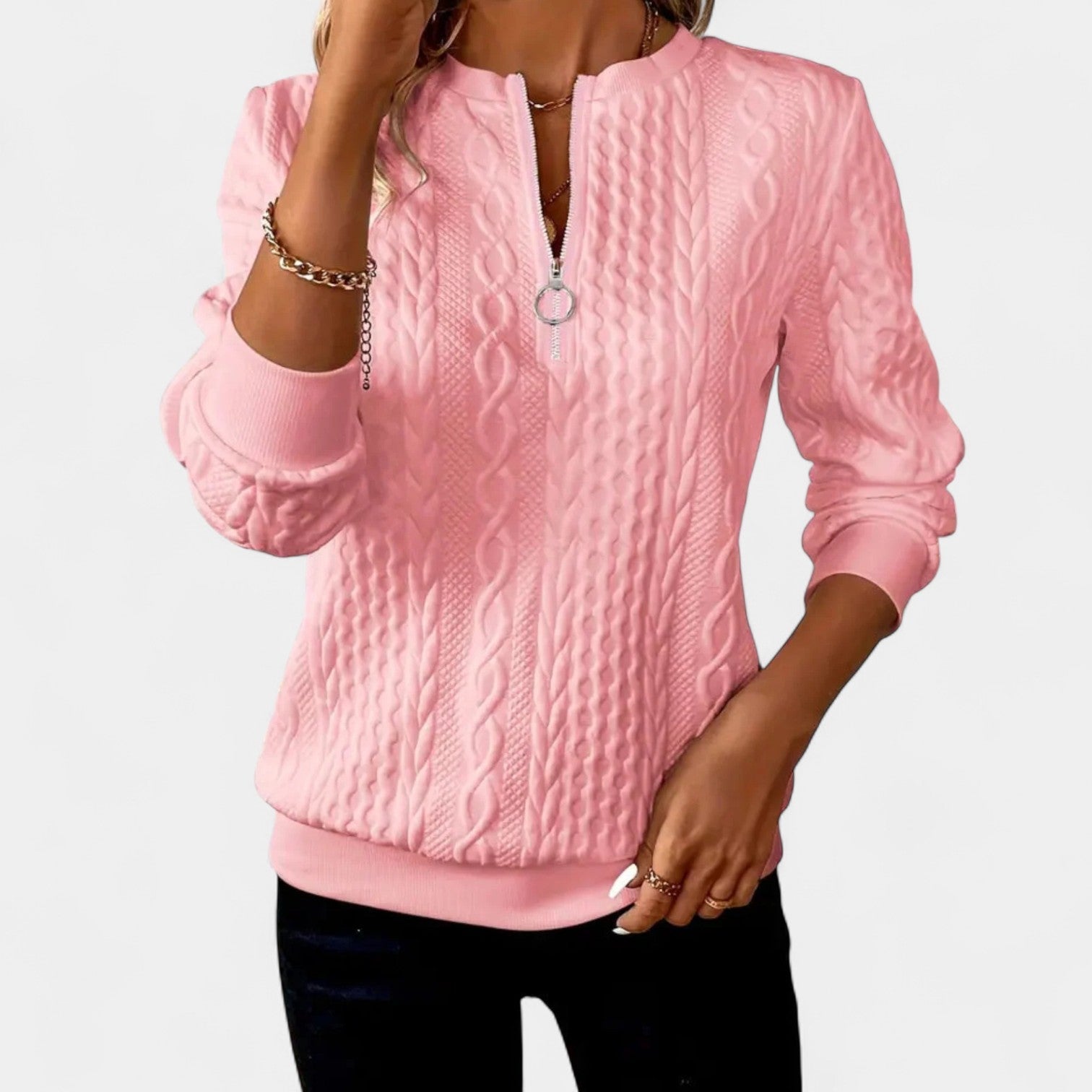 Kaja – Pullover so zadrgo pre modernejši vzhľad