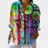 Nika – Letná blúzka s živým potlačou