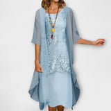 Danielle - Elegantné Dvodelné Šifónové Šaty