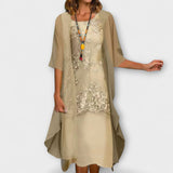 Danielle - Elegantné Dvodelné Šifónové Šaty