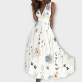 Romy - Kvetinové šaty s V-výstrihom